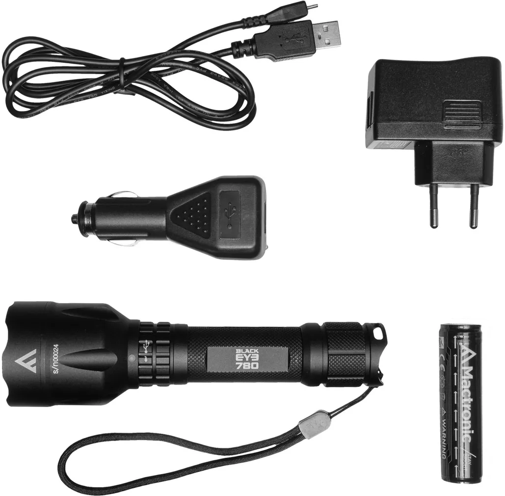 USB-GA LAETAV TASKULAMP MACTRONIC BLACK EYE 10W LED 780LM
