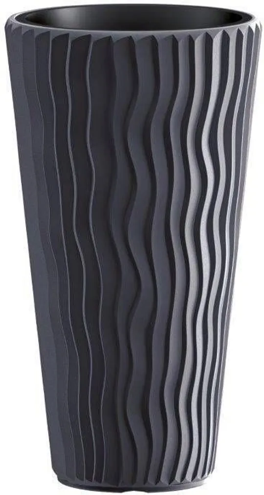 LILLEPOTIÜMBRIS SANDY SLIM Ø35XH61CM PROSPERPLAST LAINELINE PLASTIK MUST