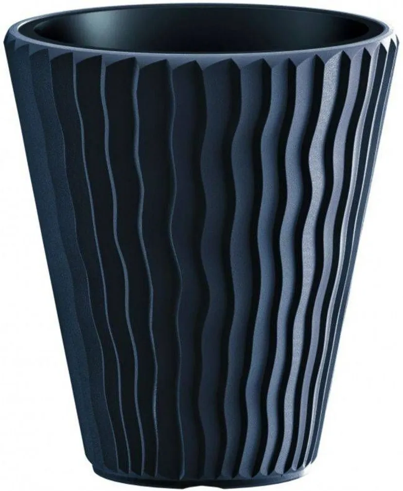 LILLEPOTIÜMBRIS SANDY SLIM Ø35XH38CM PROSPERPLAST LAINELINE PLASTIK MUST