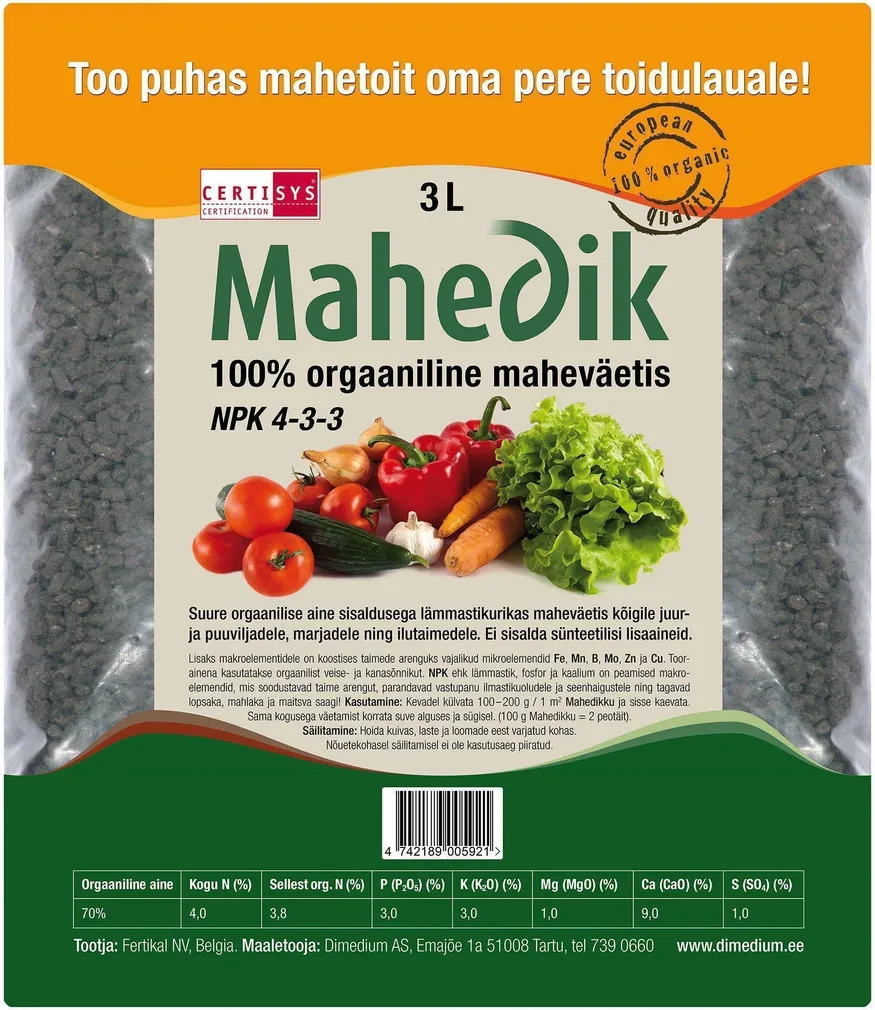 MAHEVÄETIS MAHEDIK 3L NPK 4-3-4 