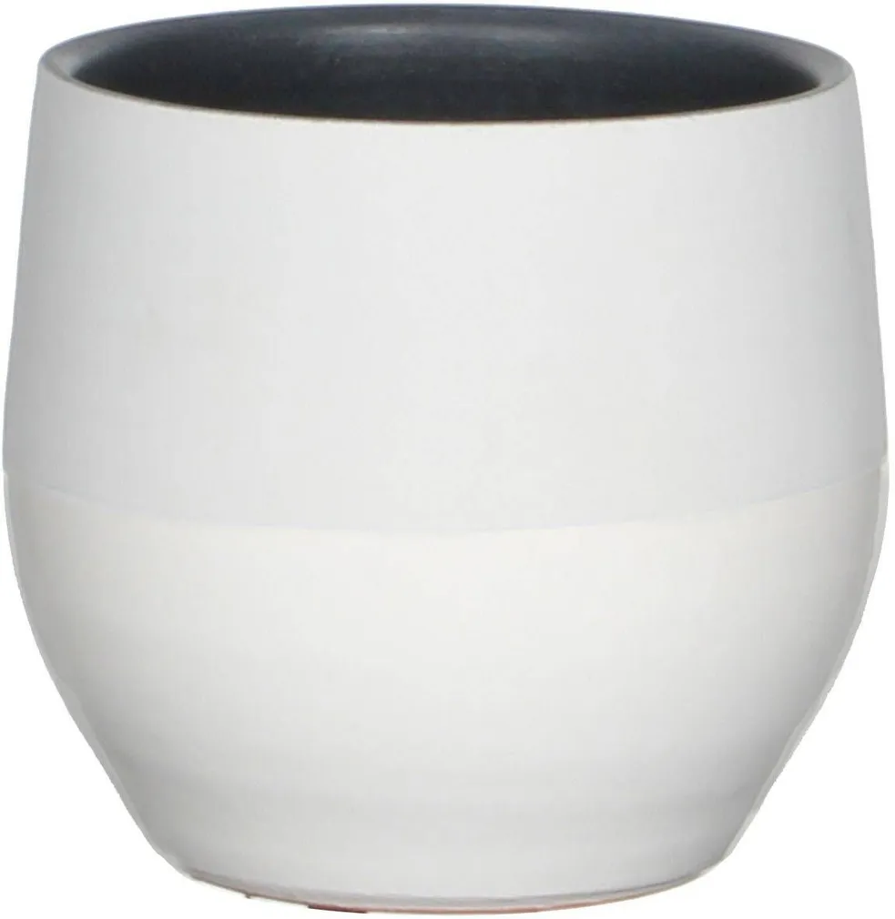 LILLEPOTIÜMBRIS MICA DECORATIONS KARI POT ROUND WHITE - H13XØ14CM VALGE