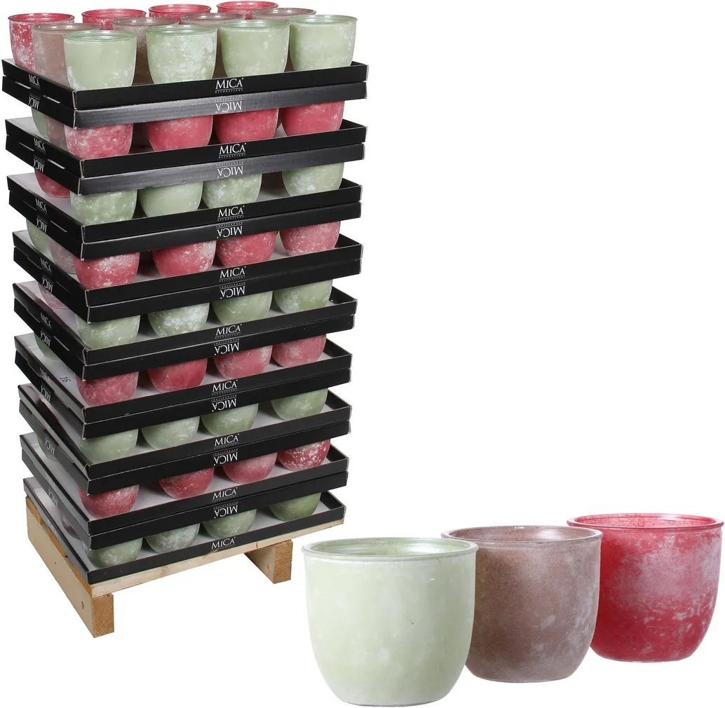 LILLEPOTIÜMBRIS MICA DECORATIONS LINDE H11,5XØ13CM PRUUN