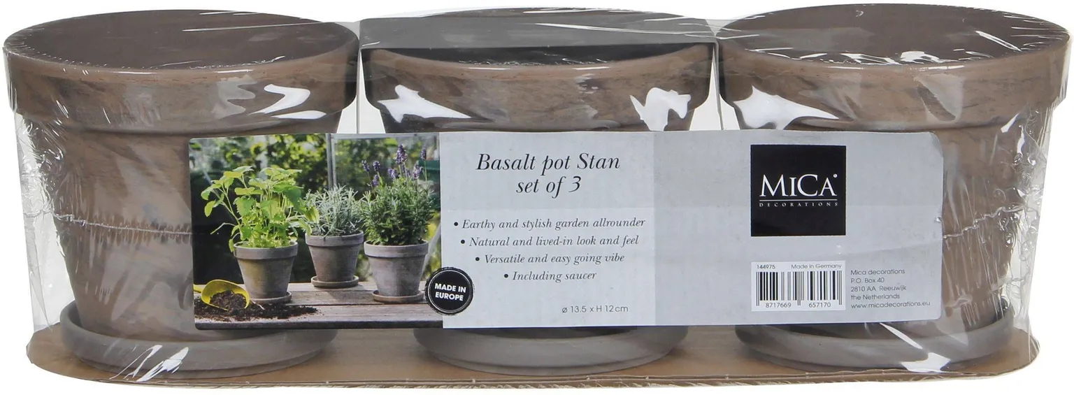 ISTUTUSPOTT MICA DECORATIONS SAVIST 40,5X13,5X12CM KIVIHALL 3TK PAKIS