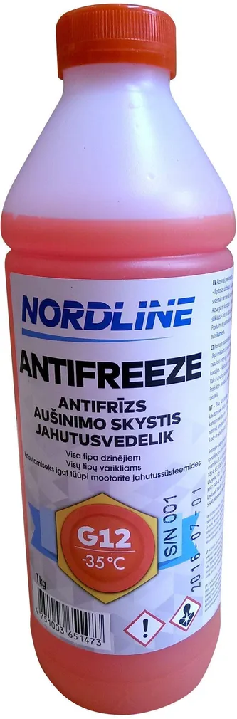 JAHUTUSVEDELIK NORDLINE -35°C (G12) 1L PUNANE