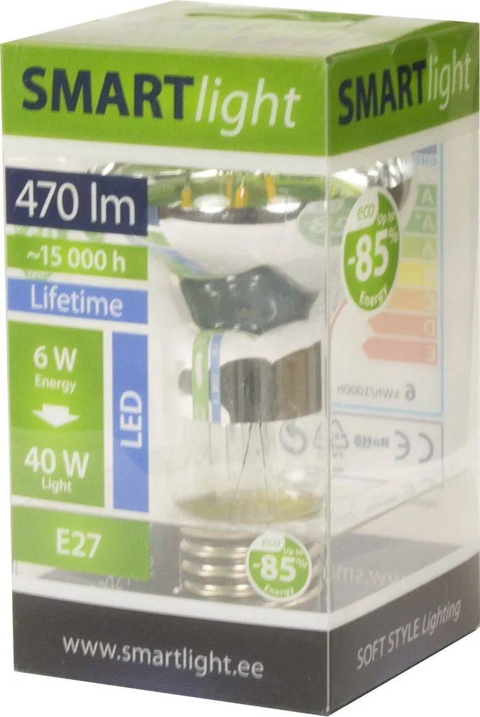 LED LAMP 6W E27 R63 FILAMENT 470LM 2700K SMARTLIGHT