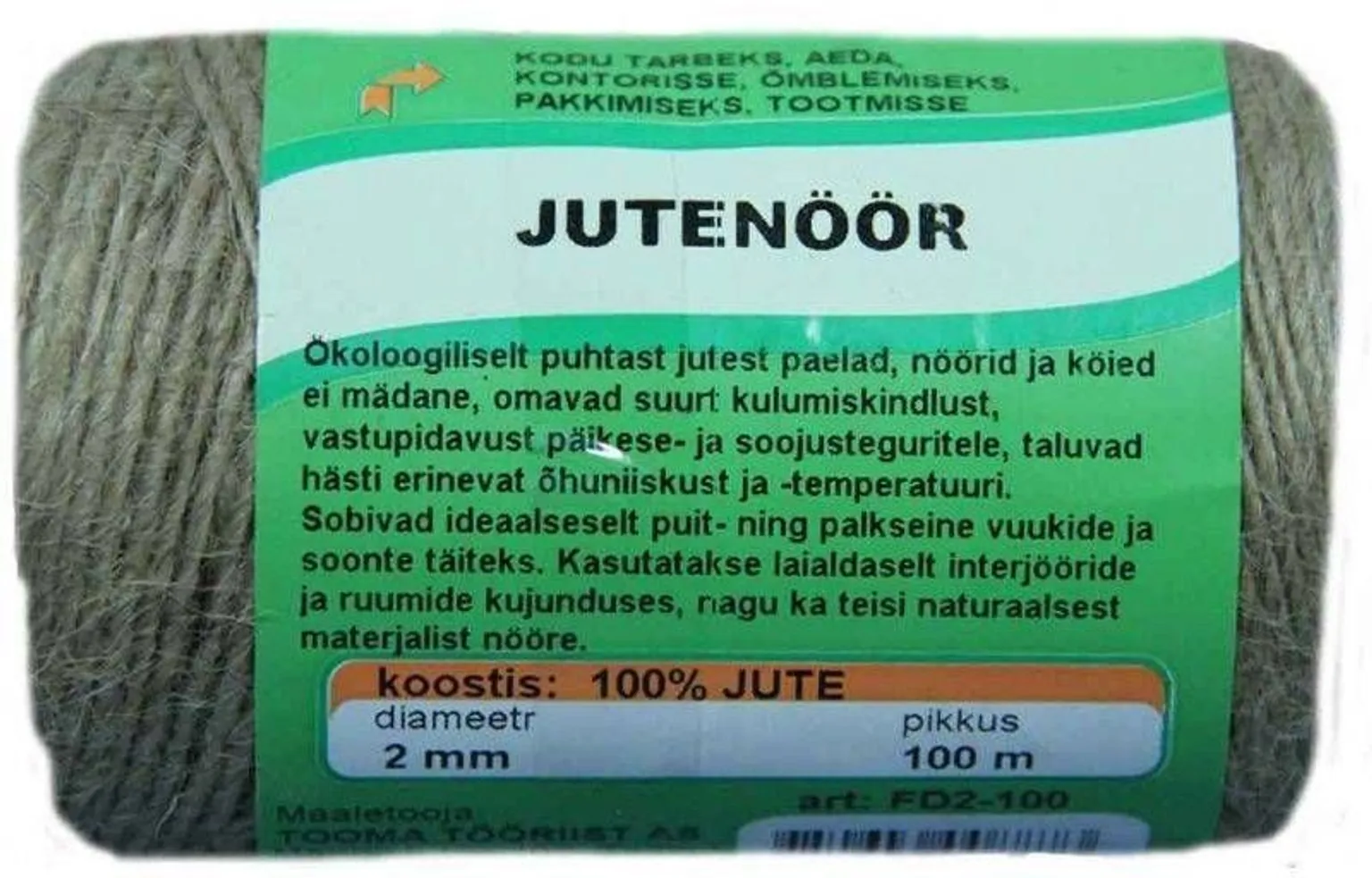 JUTENÖÖR 2MM 100M, RULLIS
