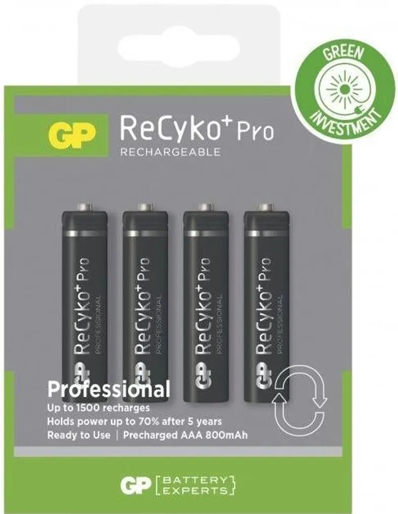 AKUPATAREI GP RECYKO+ PRO AAA 800 MAH 4-PAKK