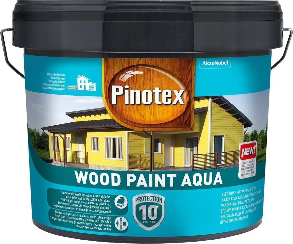 PUITFASSAADIVÄRV PINOTEX WOOD PAINT AQUA 9L KOLLANE OOKER POOLMATT