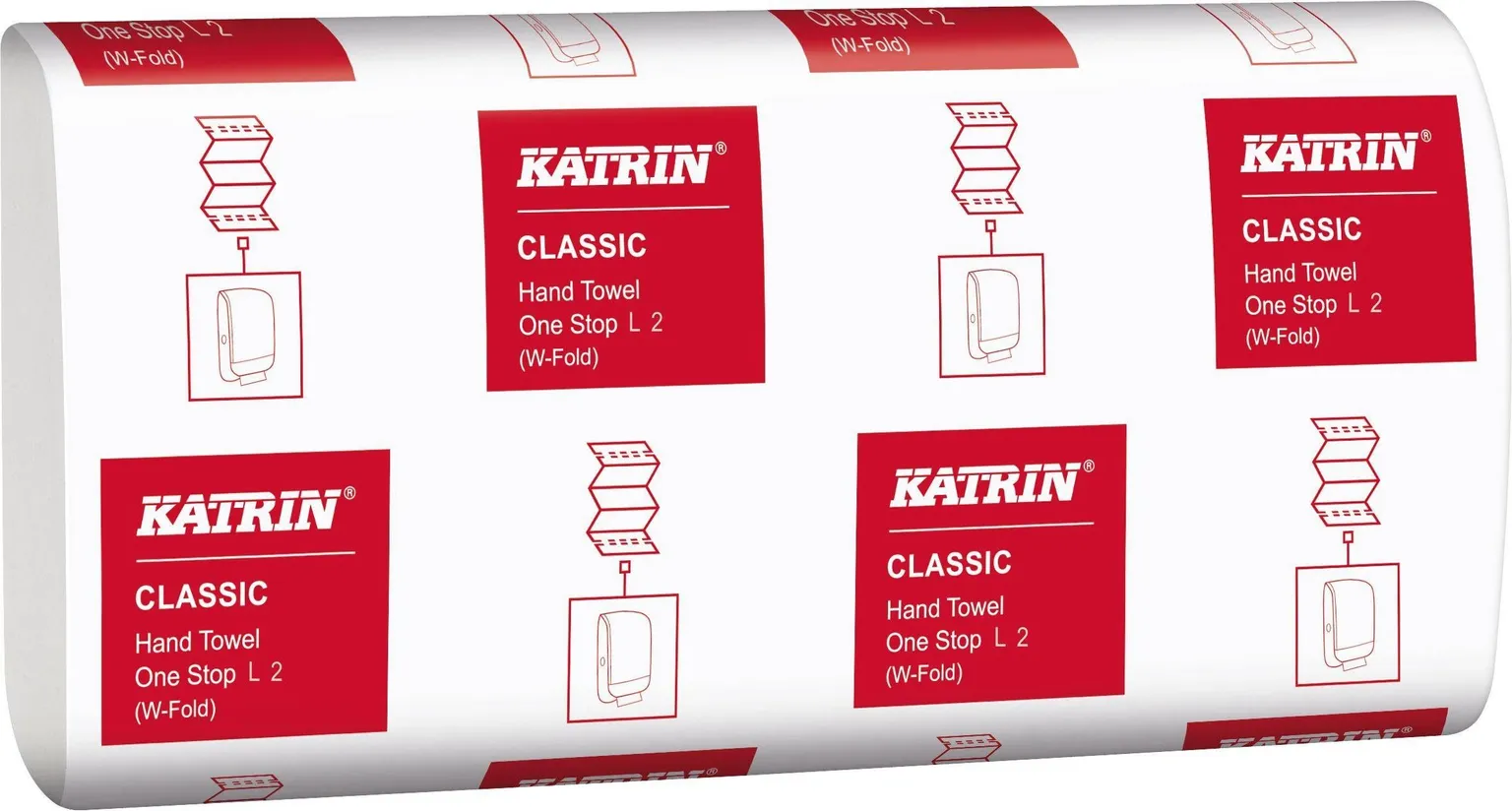 LEHTKÄTEPABER KATRIN CLASSIC 2-KIHILINE M/MINI WHITE 110TK