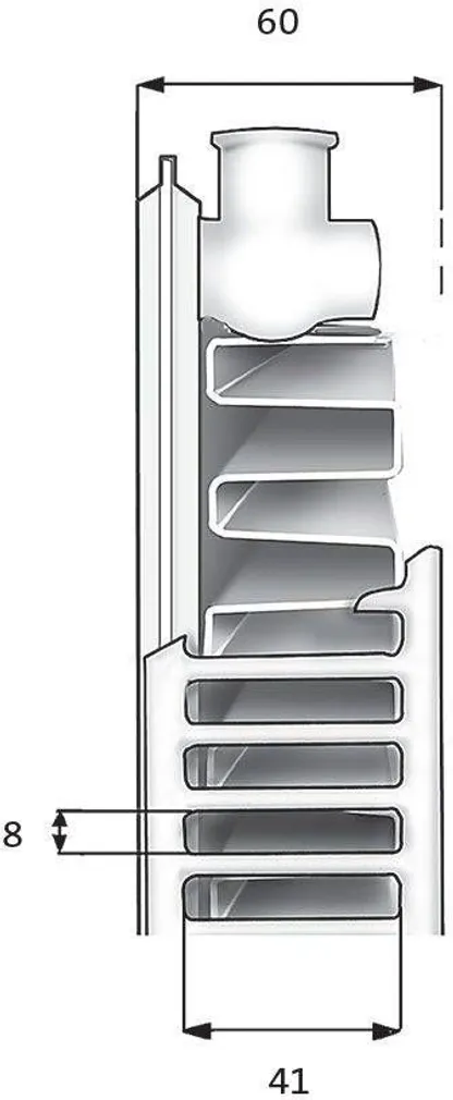 PANEELRADIAATOR PURMO COMPACT PC11 TERAS 1400X600X60MM KÜLGÜHENDUS 1425W