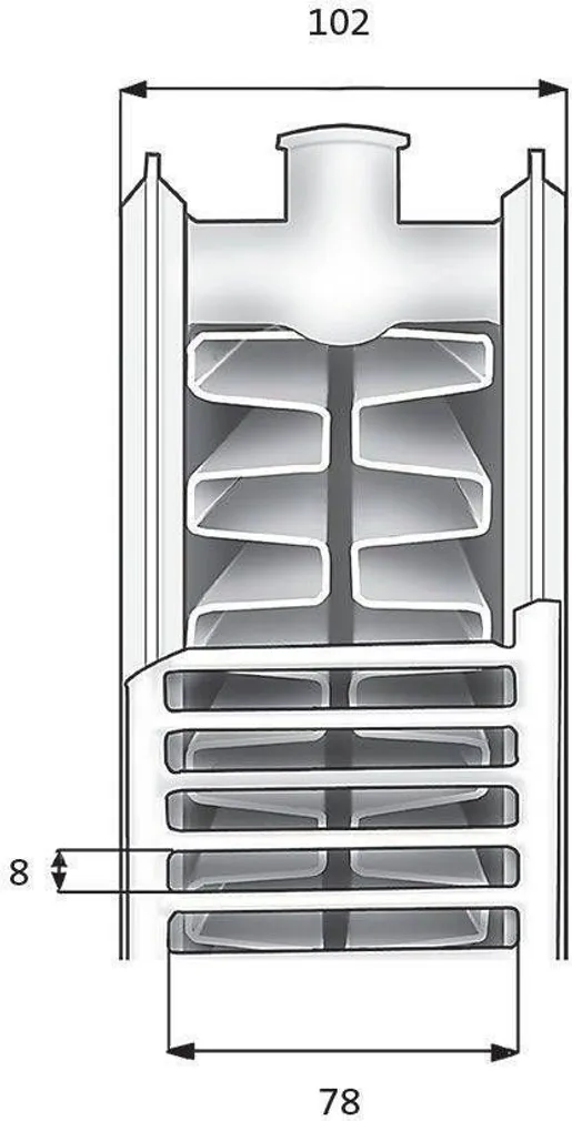 PANEELRADIAATOR PURMO COMPACT PC22 TERAS 600X600X102MM KÜLGÜHENDUS 1025W