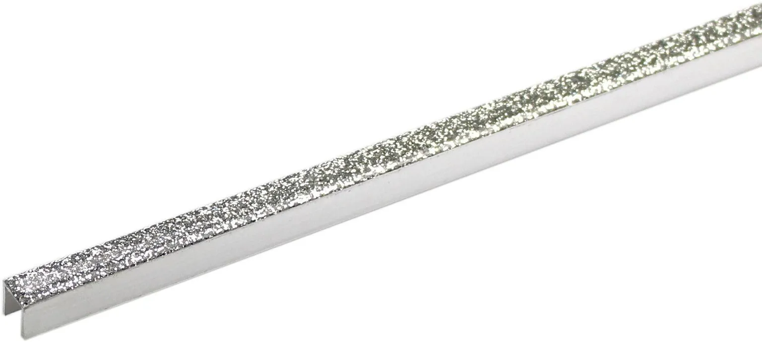 ILULIIST U-PROFIIL ARCANSAS 10X10X1000MM GLITTER ANODEERITUD ALUMIINIUM