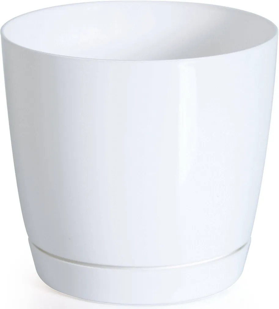 ALUSTALDRIKUGA LILLEPOTT PROSPERPLAST COUBI PLASTIK DIAMEETER 15,5CM VALGE