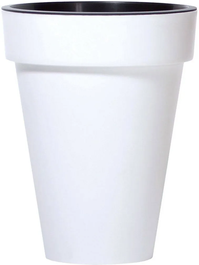 LILLEPOTT PROSPERPLAST CUBE SLIM DIAMEETER 35,5CM VALGE