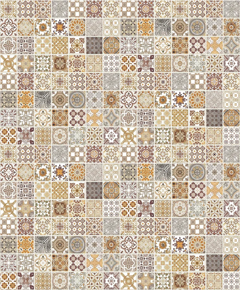 NIISKUSKINDEL SEINAKATE SINTRA DECORATION MOSAIIK ORANŽ/PRUUN 0,53X10,5M