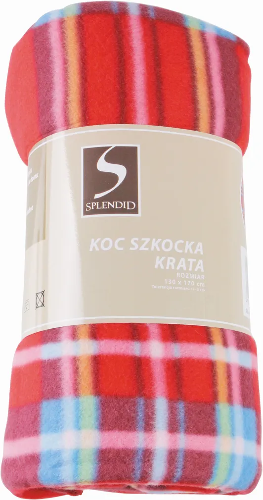 FLIIS PLEED SZKOCKA KRATA SPLENDID 130X170CM PUNANE