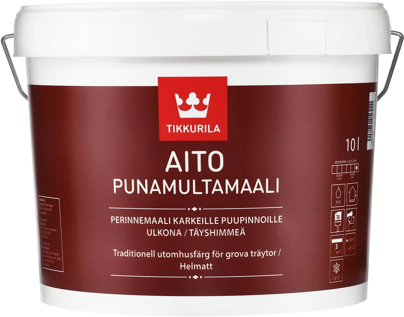 MULDVÄRV TIKKURILA AITO 10L PUNANE TÄISMATT