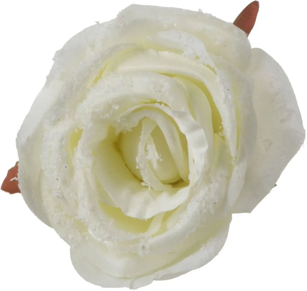 KUNSTLILL HOUSE OF SEASONS ROOS KLAMBRIGA Ø12CM VALGE