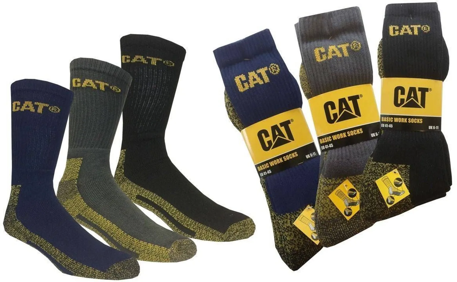 MEESTE TÖÖSOKID CAT WORK SOCKS 41/45 3PAARI