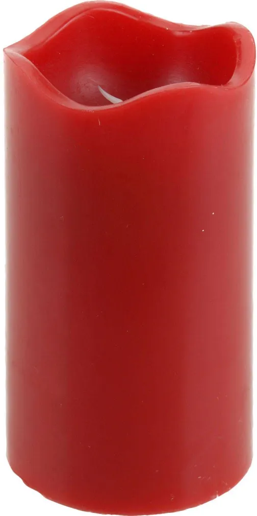 LED KÜÜNAL Ø7X13CM TAIMERIGA PATAREI TOITEL PUNANE