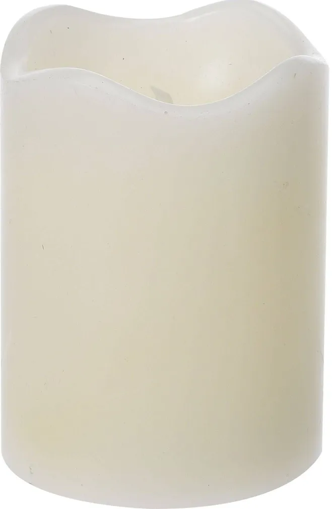 LED KÜÜNAL Ø7X9CM TAIMERIGA PATAREI TOITEL VALGE