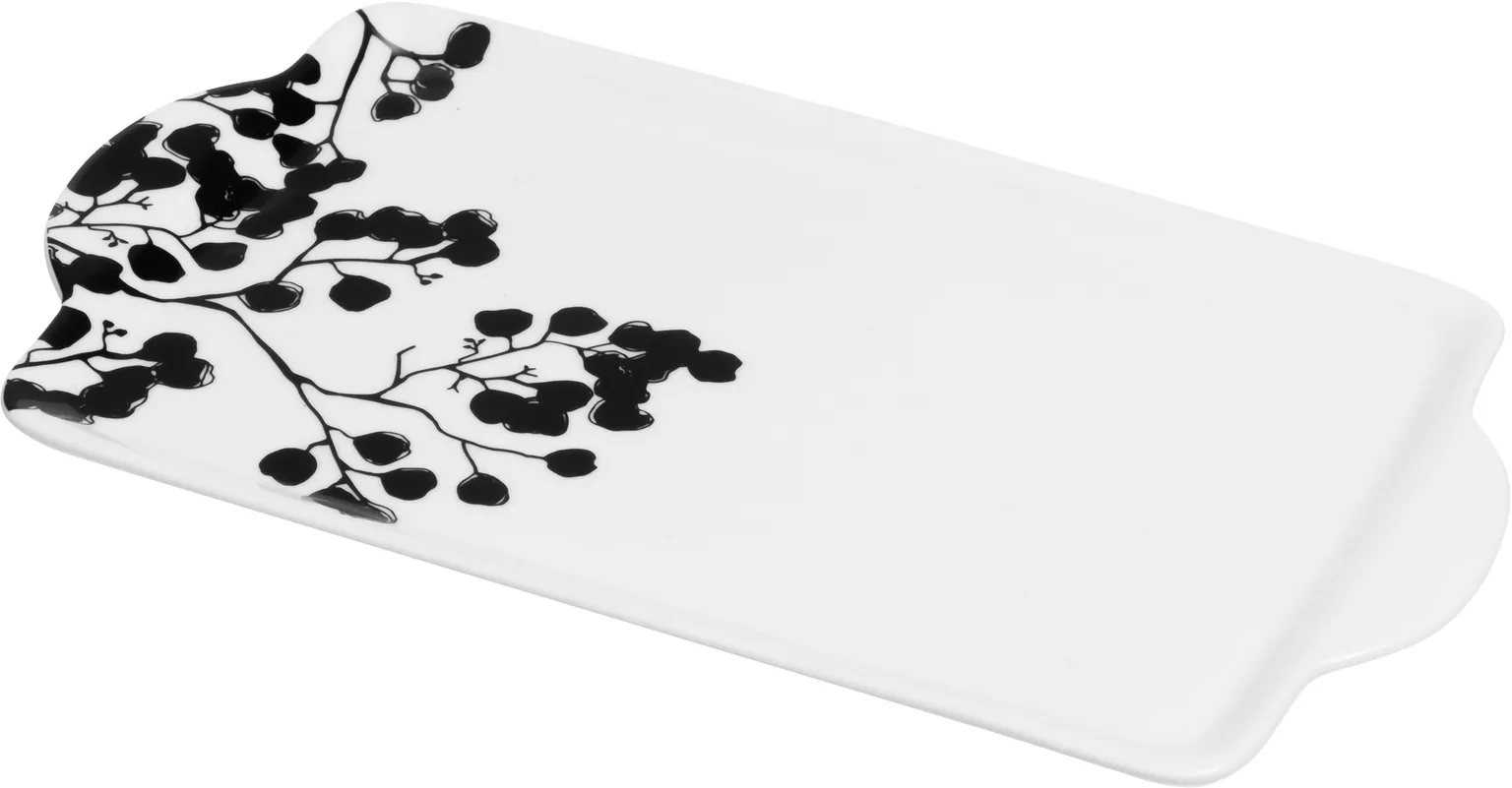 KANDIK MAKU ARONIA 27X14,7CM PORTSELAN MUST/VALGE