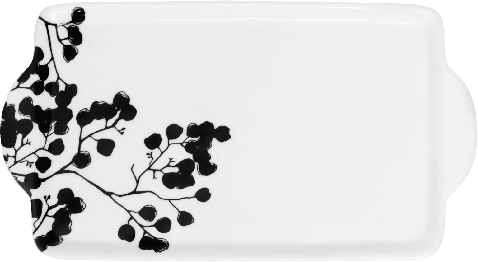 KANDIK MAKU ARONIA 27X14,7CM PORTSELAN MUST/VALGE