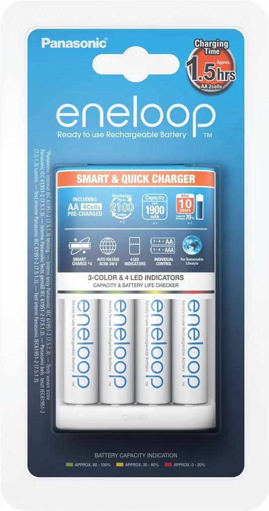 AKULAADIJA ENELOOP PANASONIC BQ-CC55 + 4XAA 1900MAH
