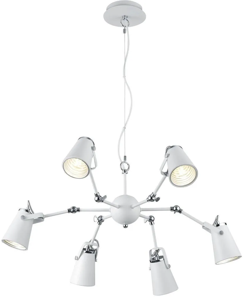 LAELAMP TRIO EDWARD 6XE14 40W MATT VALGE/HALL