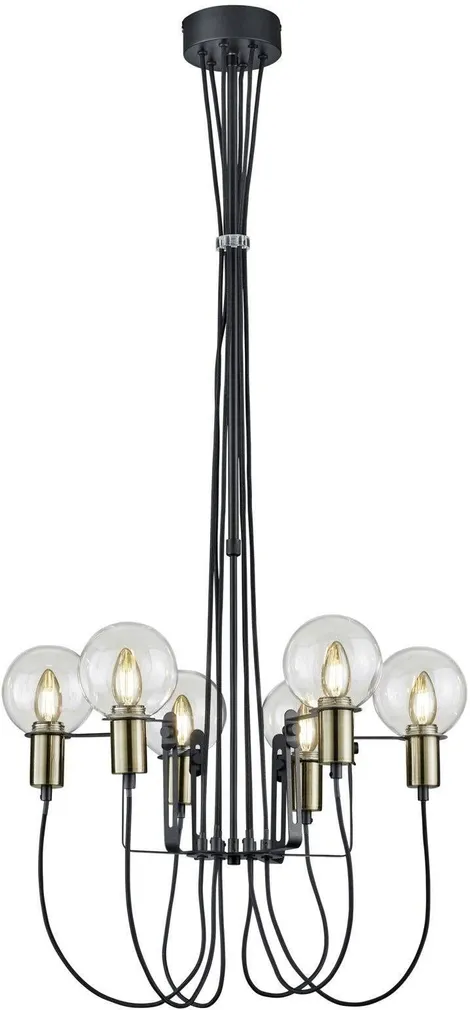 LAELAMP TRIO NACHO 6XE14 28W MATT MUST