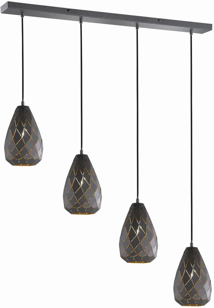LAELAMP TRIO ONYX 4XE27 42W ANTRATSIIT/KULD