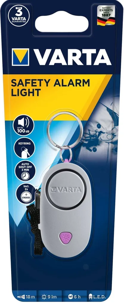 TASKULAMP+TURVAALARM VARTA