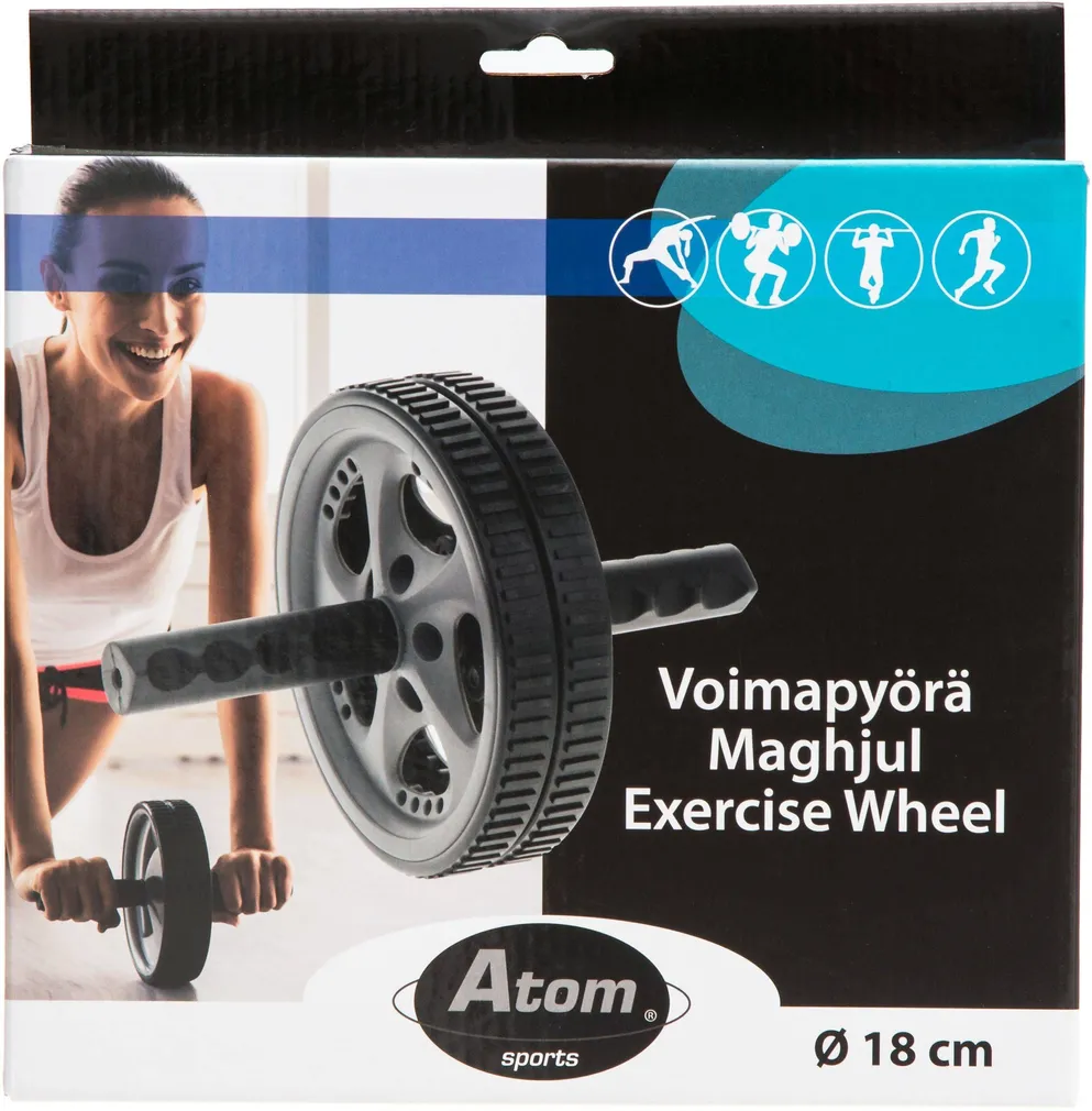TREENINGRULL KÕHULIHASTELE ATOM 18CM PP/PVC MUST