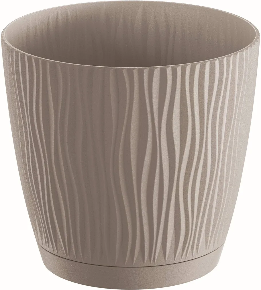 LILLEPOTIÜMBRIS PROSPERPLAST SANDY P PLASTIK Ø15CM MOCCA
