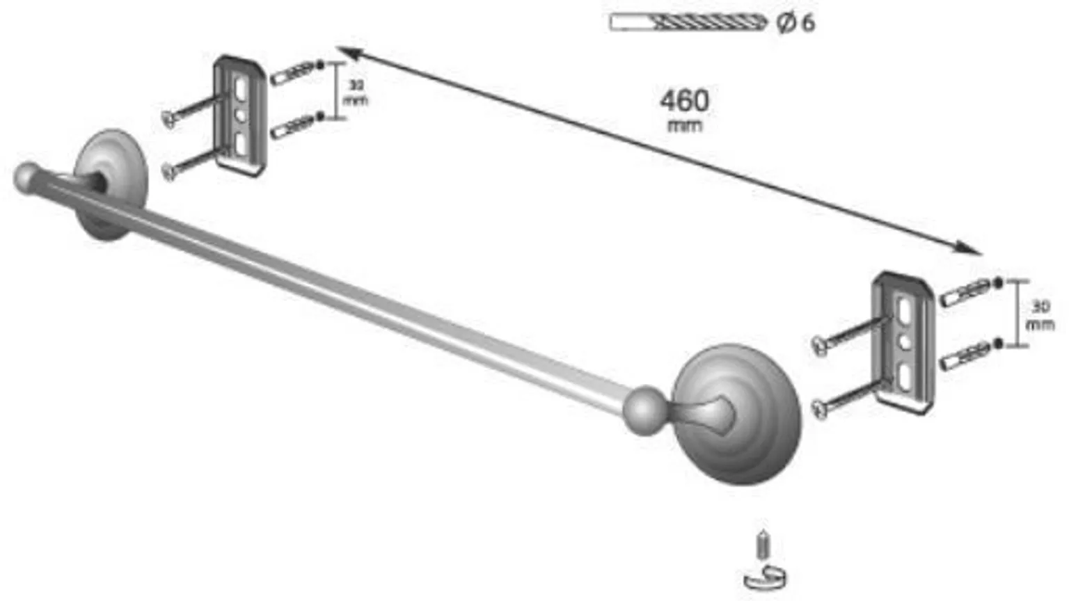 KÄTERÄTIHOIDJA BISK DECO 66CM