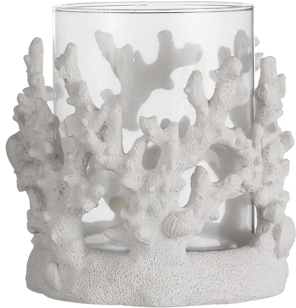 KÜÜNLAALUS SEASSPRING CORAL Ø14,5X15CM VALGE