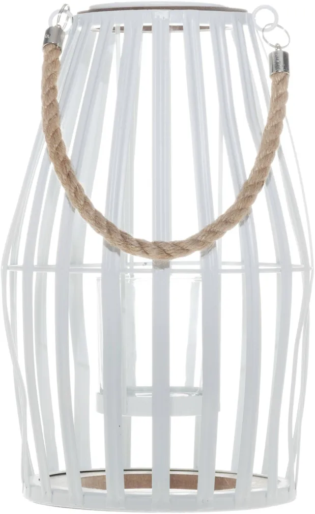 KÜÜNLAHOIDJA FANNI K LATERN LINNE Ø18X29CM METALL VALGE
