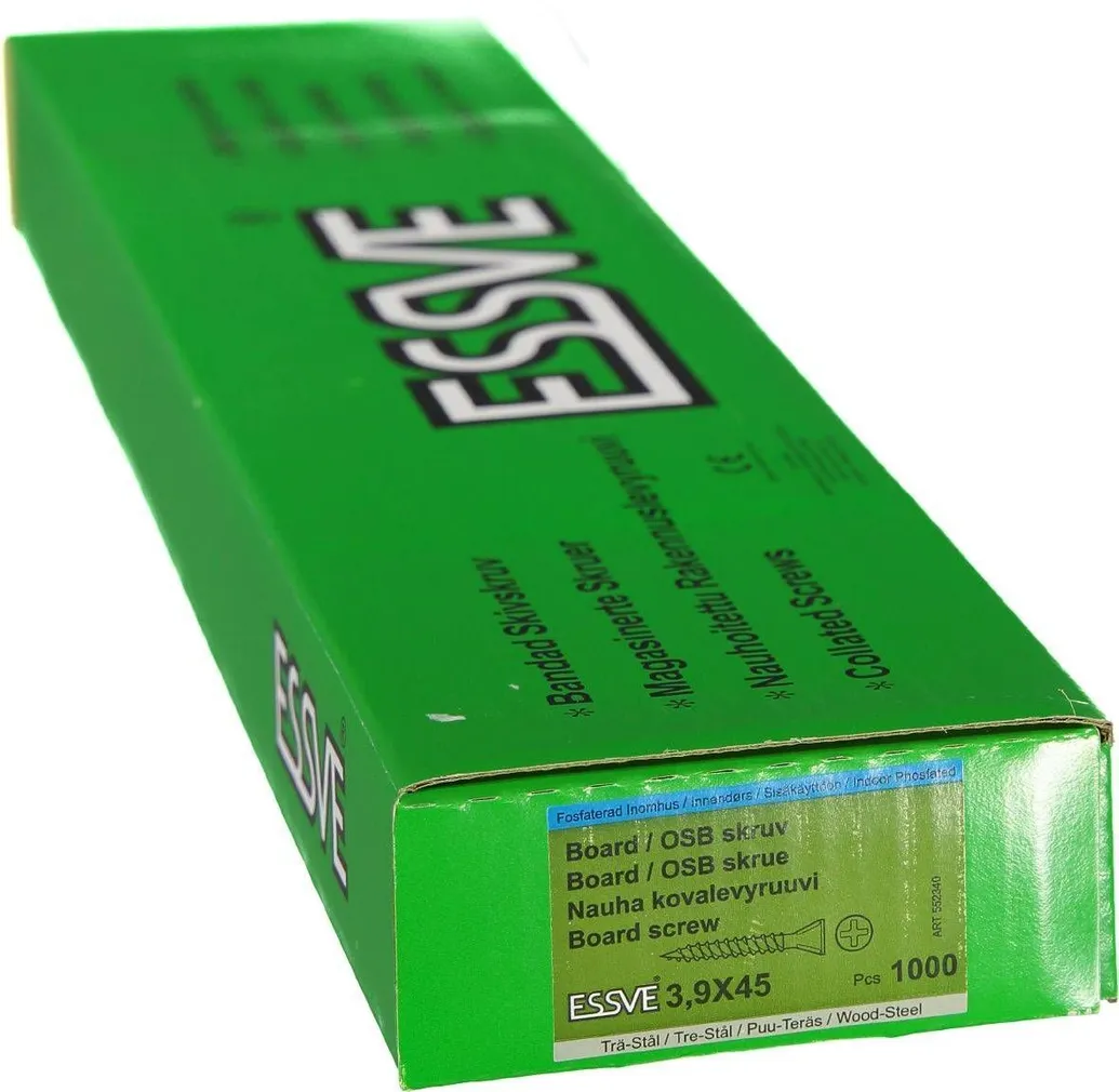 LINDIKRUVI ESSVE 3,9X45 OSB PUIT/TER 0,4-0,9 PH2/FOS/C1-1000TK PAKIS
