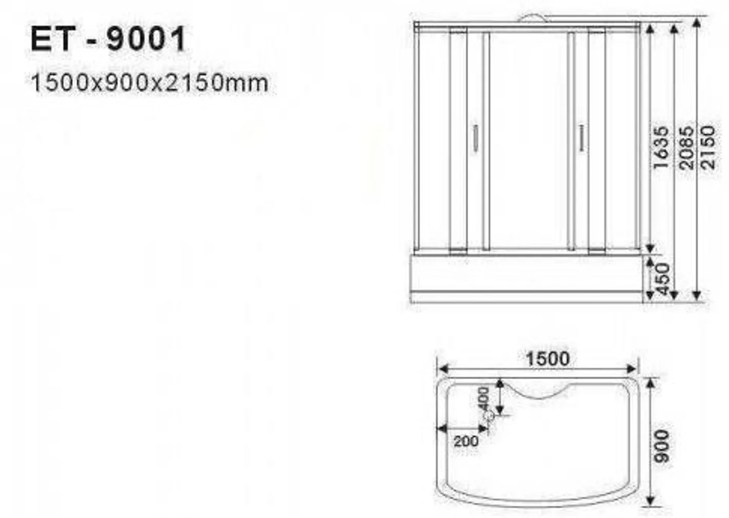 AURUSAUN CONSTAR ET-9001 150X90X48/215CM