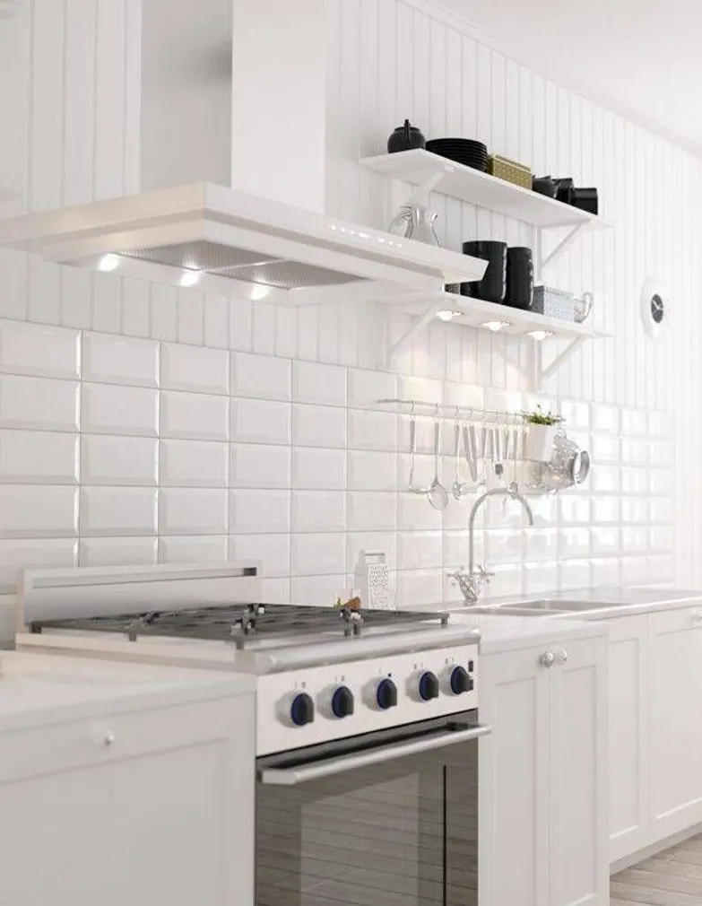 KERAAMILINE SEINAPLAAT GOLDEN TILE METRO 20X10CM VALGE