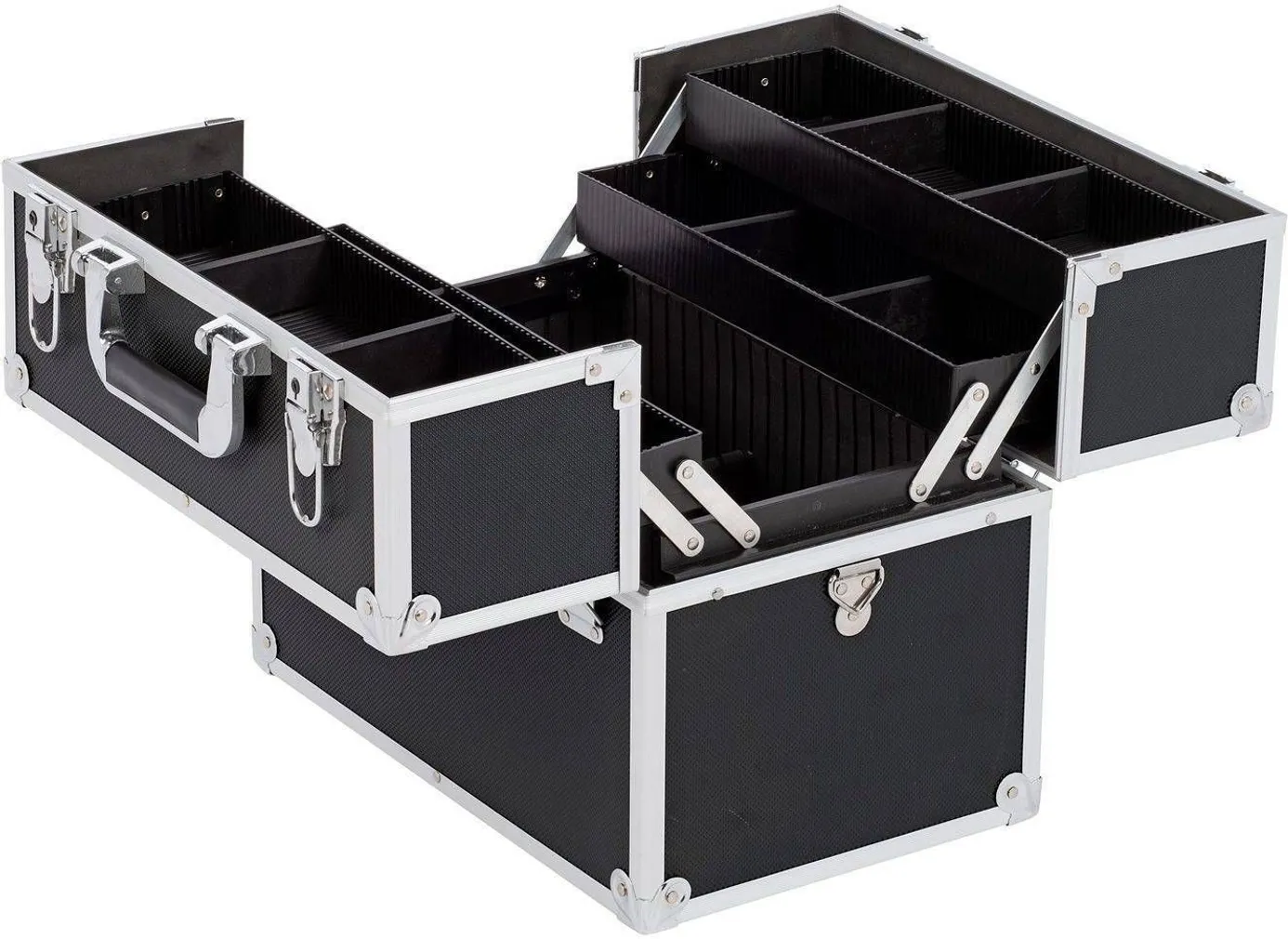 TÖÖRIISTAKOHVER KREATOR ALUMIINIUMIST 360X230X300MM MUST