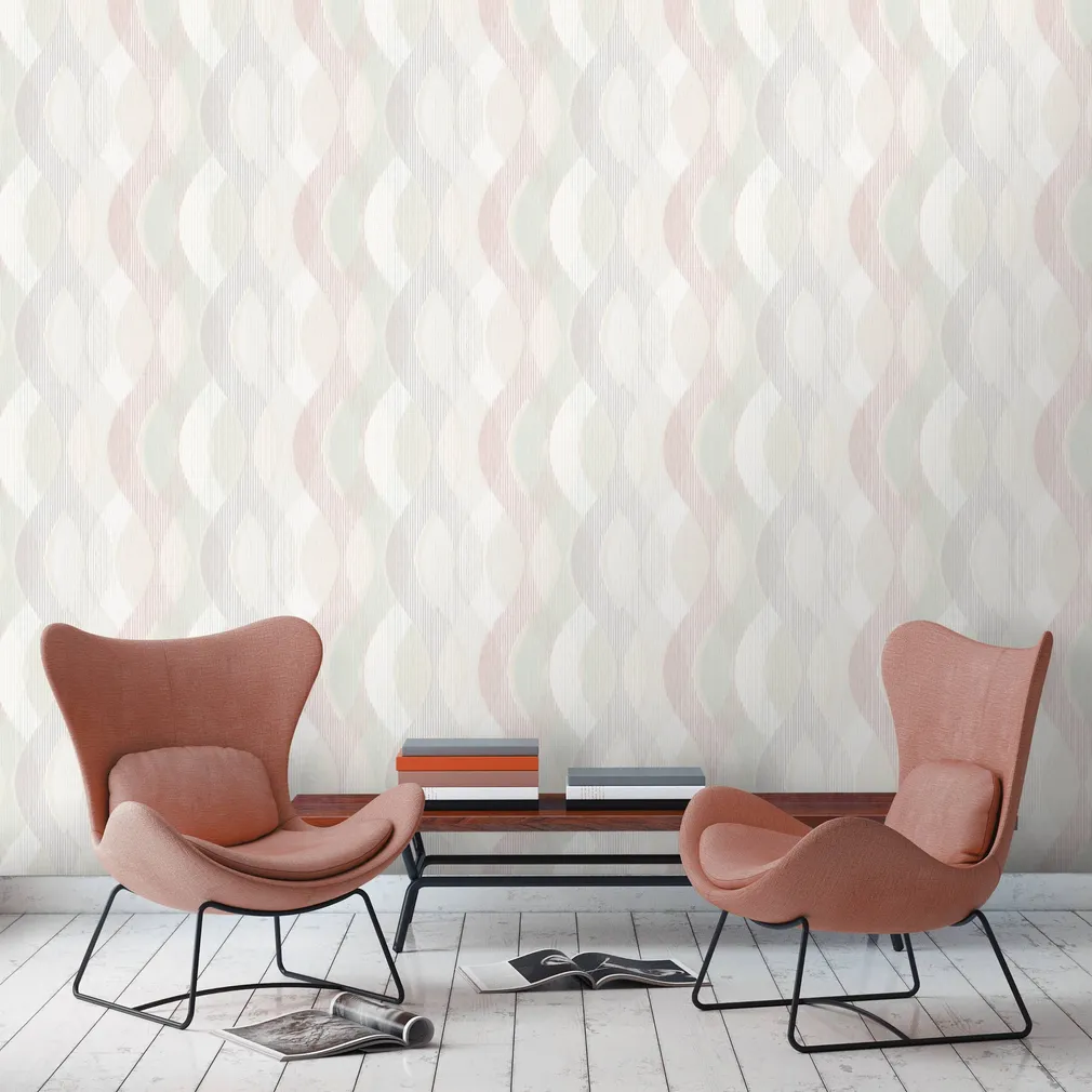 TAPEET PERSPECTIVES PP3702 ROOSA PASTELL MUSTER