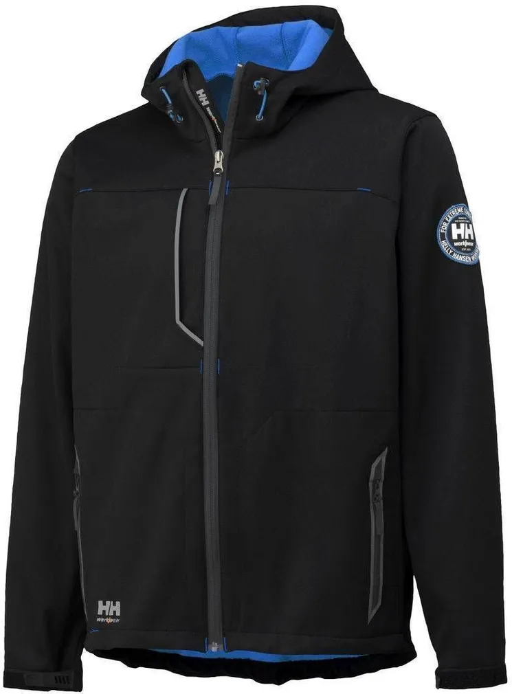 SOFTSHELL JAKK KAPUUTSIGA HELLY HANSEN LEON MUST/SININE M