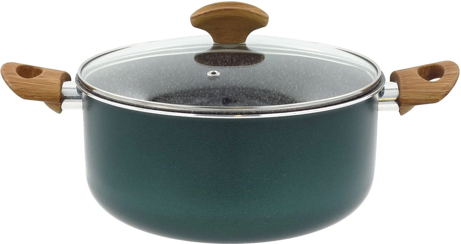 KASTRUL KLAASKAANEGA DOMO GREEN WOOD 20CM
