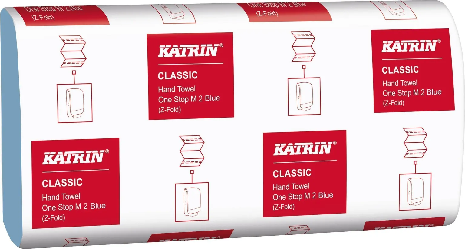 LEHTKÄTEPABER KATRIN CLASSIC 2-KIHILINE M/MINI BLUE 144TK