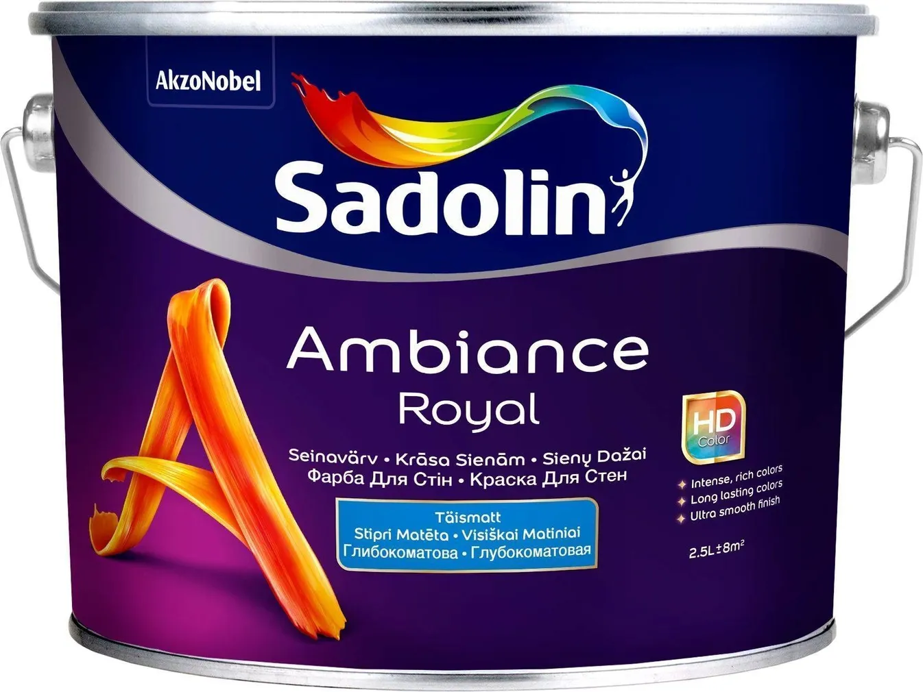 SEINA- JA LAEVÄRV SADOLIN AMBIANCE ROYAL BW 2,5L TÄISMATT