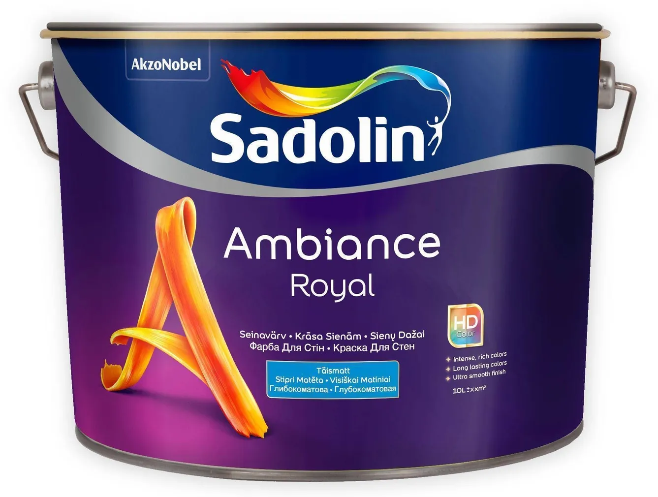 SEINA- JA LAEVÄRV SADOLIN AMBIANCE ROYAL 10L VALGE TÄISMATT