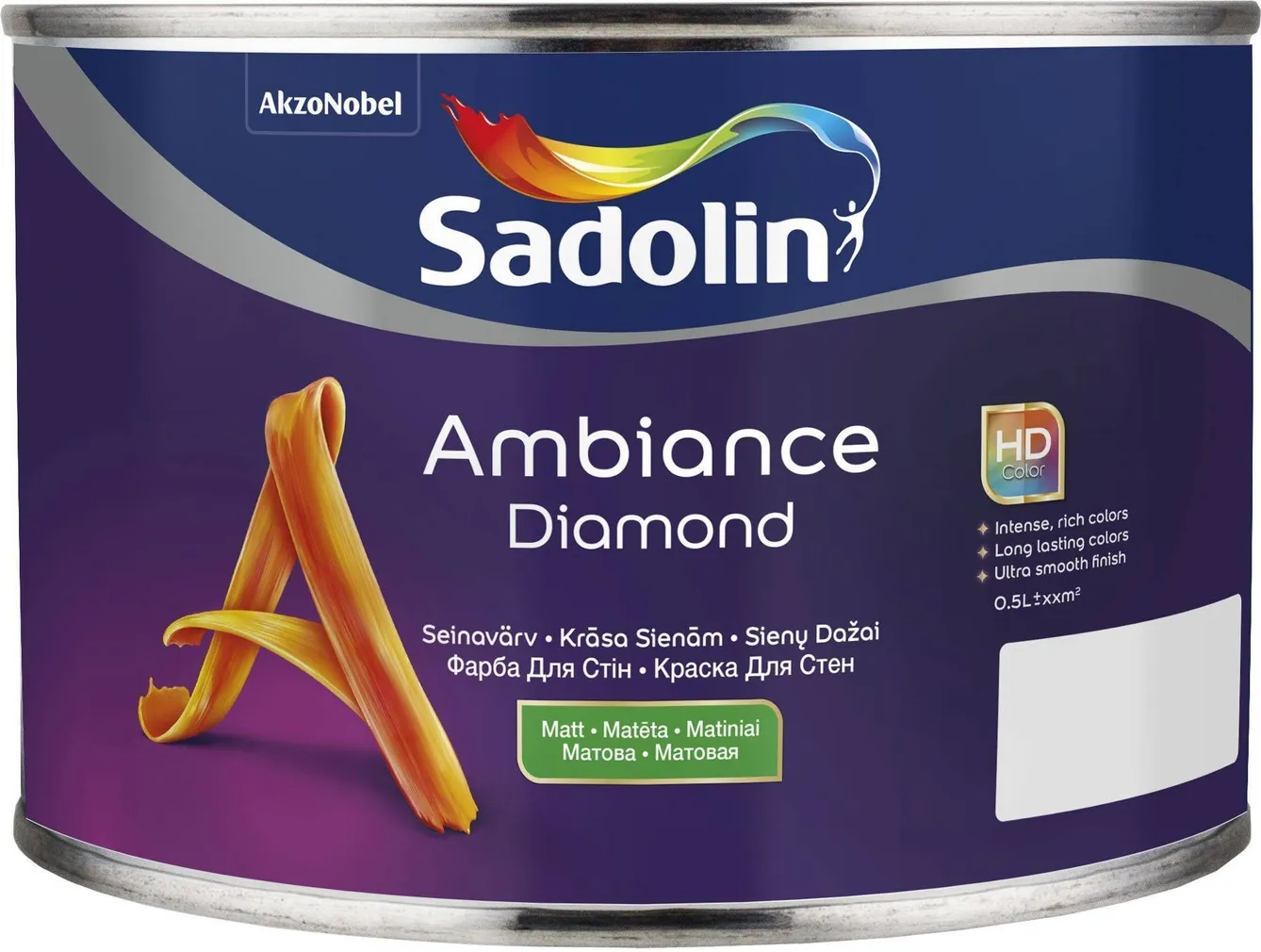 SEINAVÄRV SADOLIN AMBIANCE DIAMOND 0,5L VALGE MATT