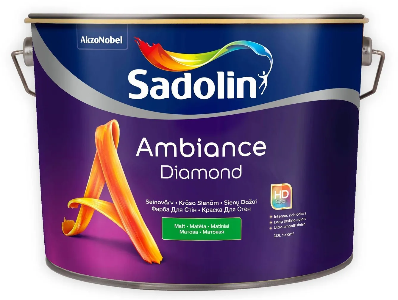 SEINAVÄRV SADOLIN AMBIANCE DIAMOND 10L VALGE MATT