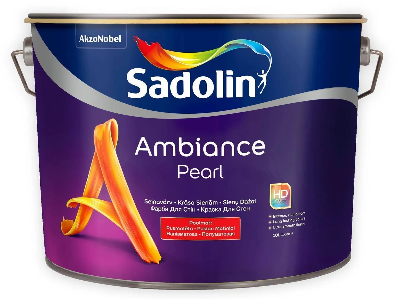 SEINAVÄRV SADOLIN AMBIANCE PEARL 10L VALGE POOLMATT